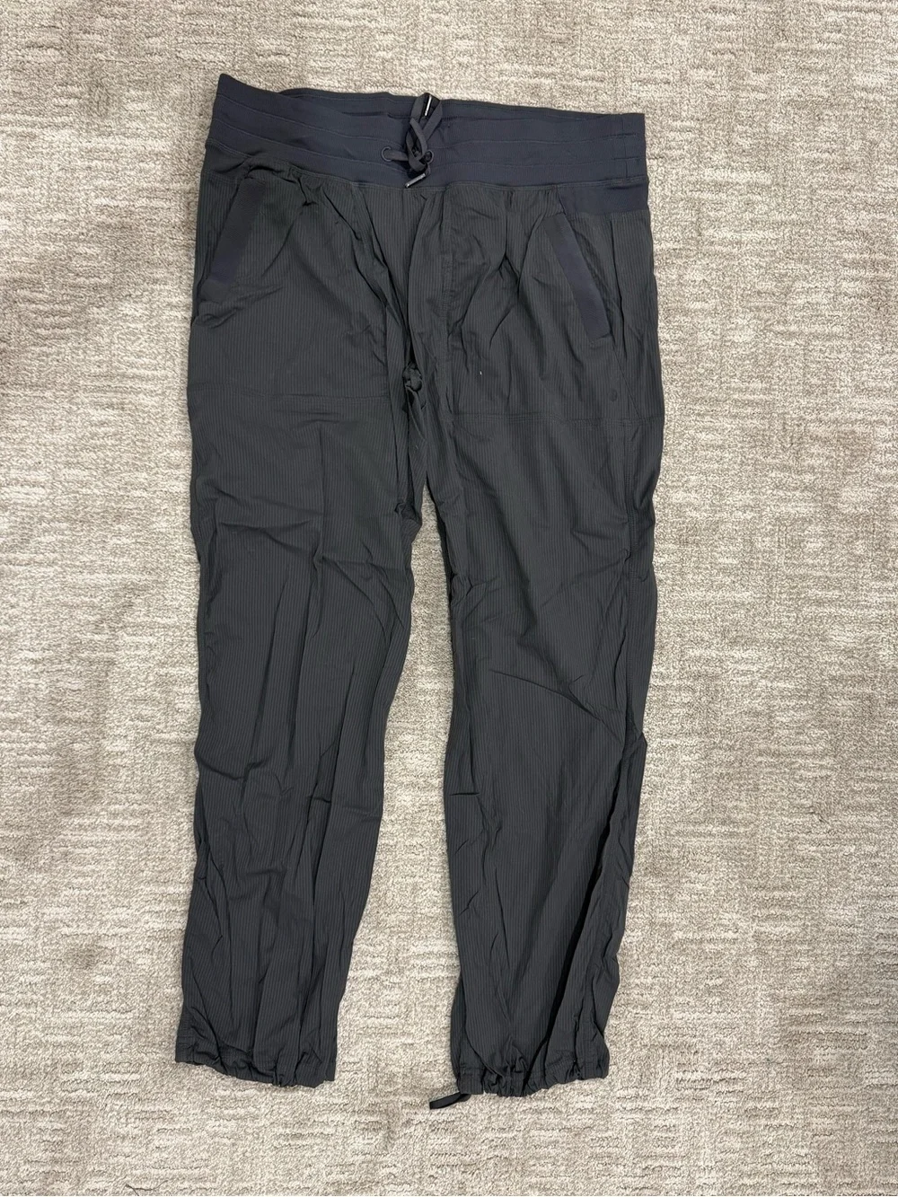 Lululemon Lightweight Black Drawstring Dance studio Pant - charcoal size 14